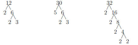 Prime factorization, Greatest Common Factor, and Least Common Multiple